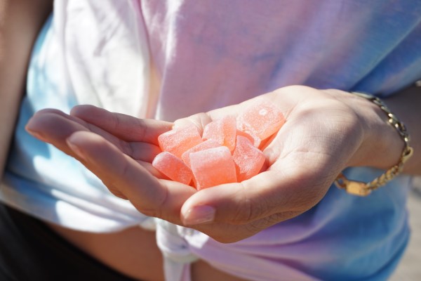 Gummy Vitamins in Hand