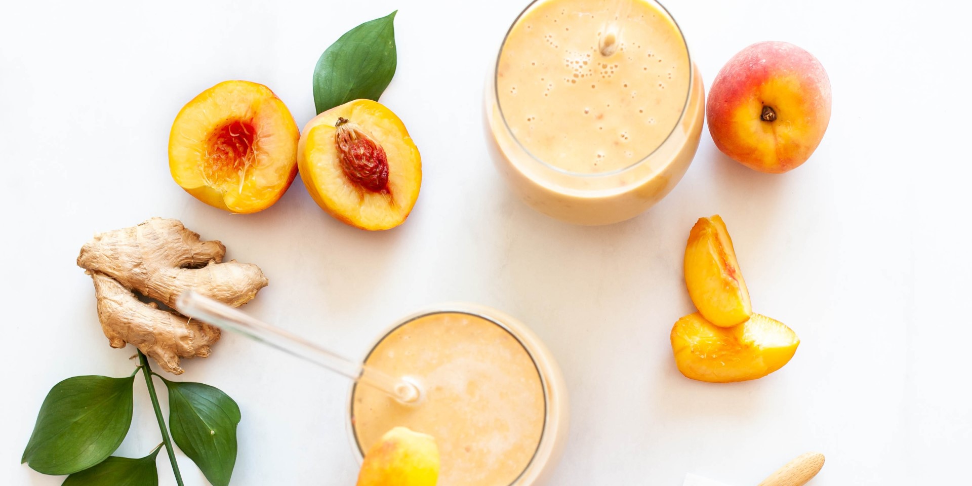 Peach smoothie with ginger